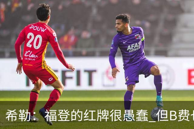 希勒：福登的红牌很愚蠢 但B费也应该被红牌罚下，如果罚就都得罚